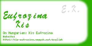 eufrozina kis business card
